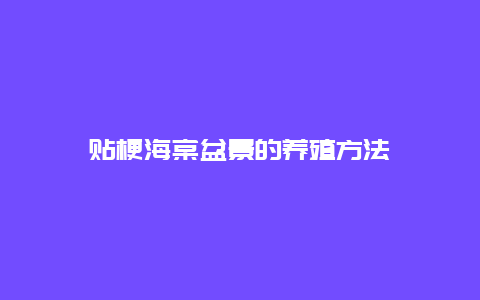 贴梗海棠盆景的养殖方法