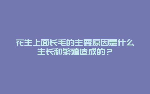 花生上面长毛的主要原因是什么生长和繁殖造成的？