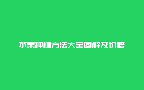 水果种植方法大全图解及价格