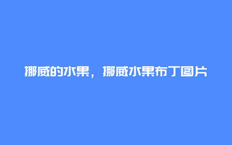 挪威的水果，挪威水果布丁图片