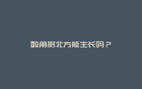 酸角树北方能生长吗？