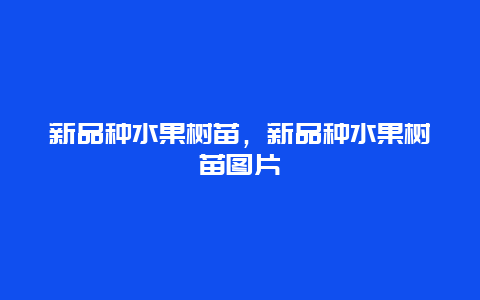 新品种水果树苗，新品种水果树苗图片