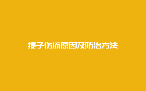 提子伤流原因及防治方法