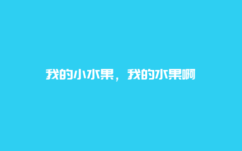 我的小水果，我的水果啊