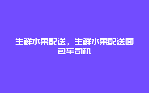 生鲜水果配送，生鲜水果配送面包车司机