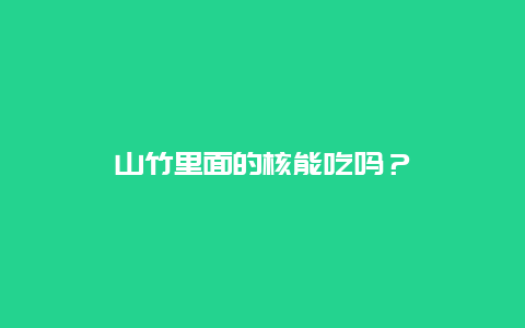 山竹里面的核能吃吗？