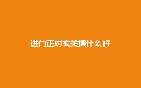 进门正对玄关摆什么好