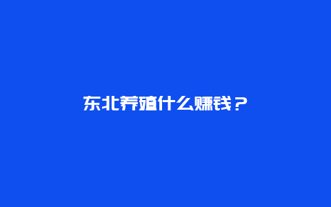 东北养殖什么赚钱？