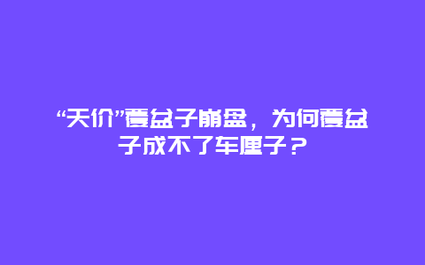 “天价”覆盆子崩盘，为何覆盆子成不了车厘子？