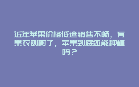 近年苹果价格低迷销售不畅，有果农刨树了，苹果到底还能种植吗？