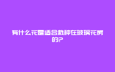 有什么花是适合栽种在玻璃花房的?