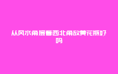 从风水角度看西北角放黄花瓶好吗