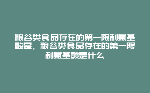 粮谷类食品存在的第一限制氨基酸是，粮谷类食品存在的第一限制氨基酸是什么