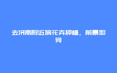 去济南附近搞花卉种植，前景如何