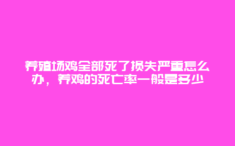 养殖场鸡全部死了损失严重怎么办，养鸡的死亡率一般是多少