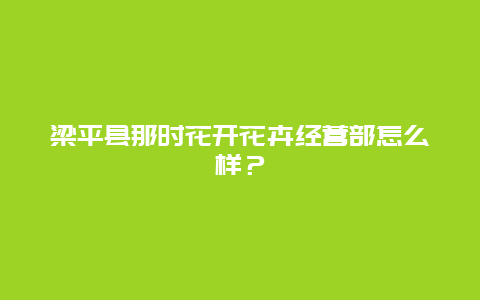 梁平县那时花开花卉经营部怎么样？