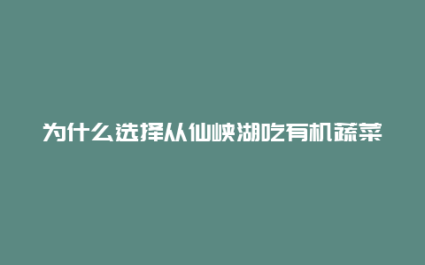 为什么选择从仙峡湖吃有机蔬菜