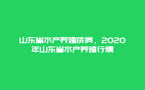 山东省水产养殖疾病，2020年山东省水产养殖行情