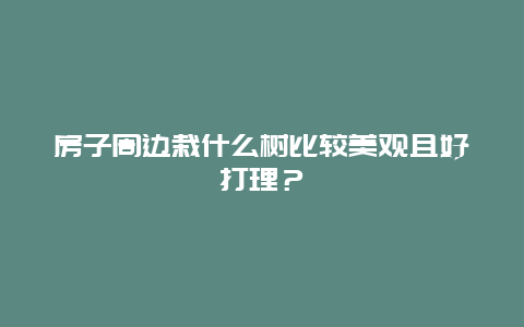 房子周边栽什么树比较美观且好打理？