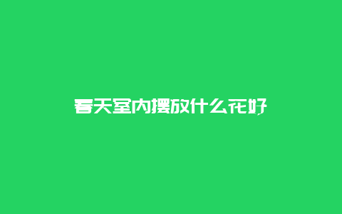 春天室内摆放什么花好