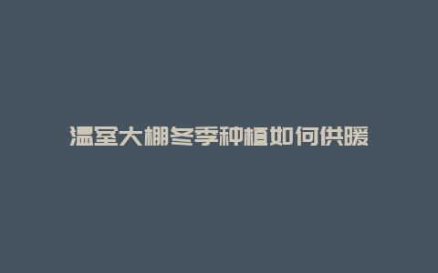 温室大棚冬季种植如何供暖