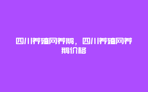 四川养殖网养鹅，四川养殖网养鹅价格