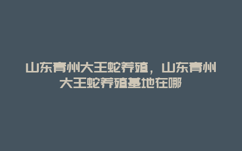 山东青州大王蛇养殖，山东青州大王蛇养殖基地在哪