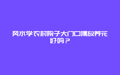 风水学农村院子大门口摆放养花好吗？