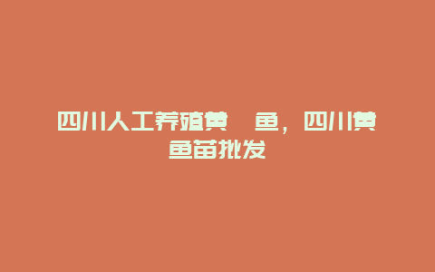 四川人工养殖黄颡鱼，四川黄颡鱼苗批发