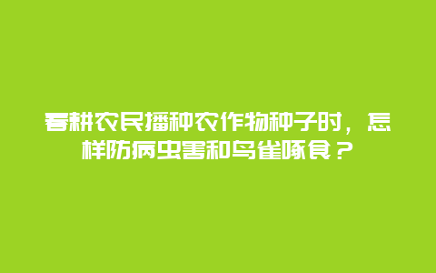 春耕农民播种农作物种子时，怎样防病虫害和鸟雀啄食？