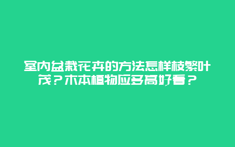 室内盆栽花卉的方法怎样枝繁叶茂？木本植物应多高好看？