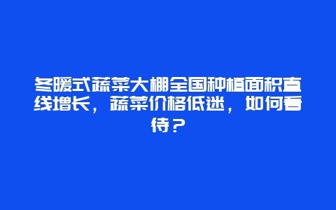 冬暖式蔬菜大棚全国种植面积直线增长，蔬菜价格低迷，如何看待？