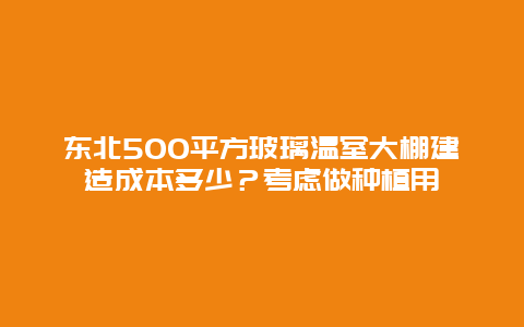 东北500平方玻璃温室大棚建造成本多少？考虑做种植用