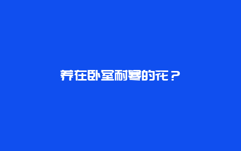 养在卧室耐寒的花？