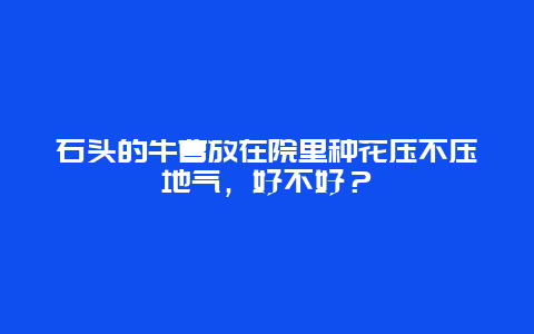 石头的牛曹放在院里种花压不压地气，好不好？