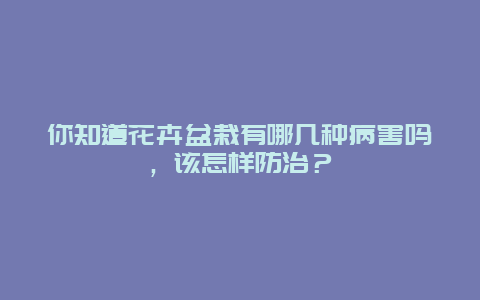 你知道花卉盆栽有哪几种病害吗，该怎样防治？