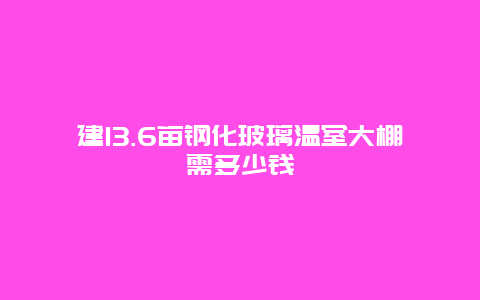 建13.6亩钢化玻璃温室大棚需多少钱