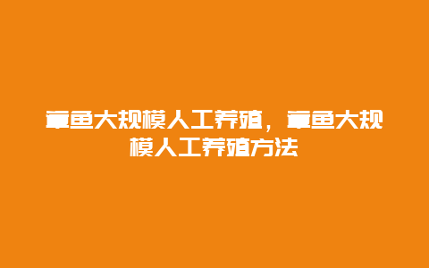 章鱼大规模人工养殖，章鱼大规模人工养殖方法