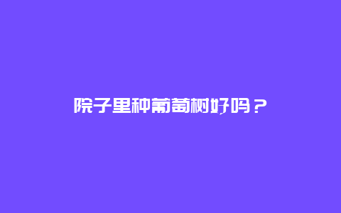 院子里种葡萄树好吗？