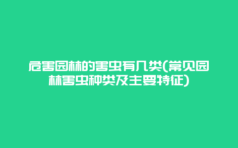 危害园林的害虫有几类(常见园林害虫种类及主要特征)