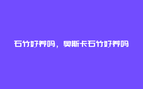 石竹好养吗，奥斯卡石竹好养吗