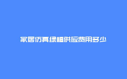 家居仿真绿植供应费用多少