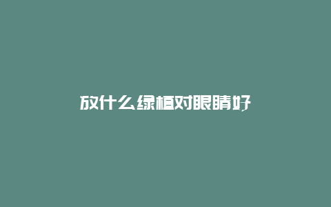 放什么绿植对眼睛好