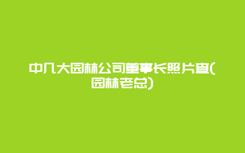 中几大园林公司董事长照片查(园林老总)