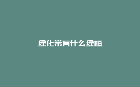 绿化带有什么绿植