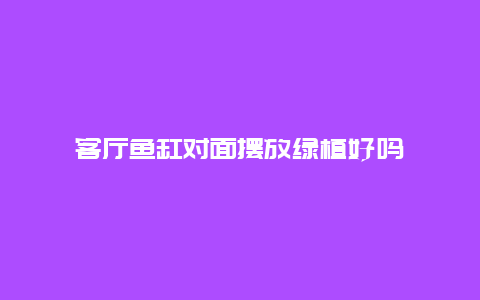 客厅鱼缸对面摆放绿植好吗