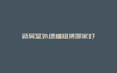 新吴室外绿植租赁哪家好