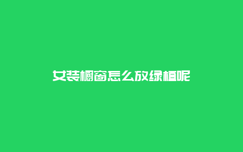 女装橱窗怎么放绿植呢