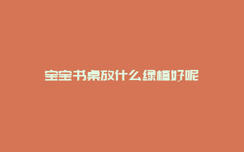 宝宝书桌放什么绿植好呢