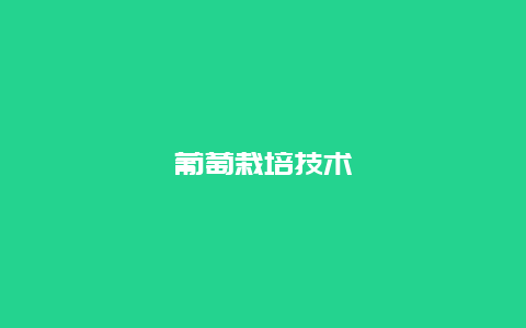 葡萄栽培技术